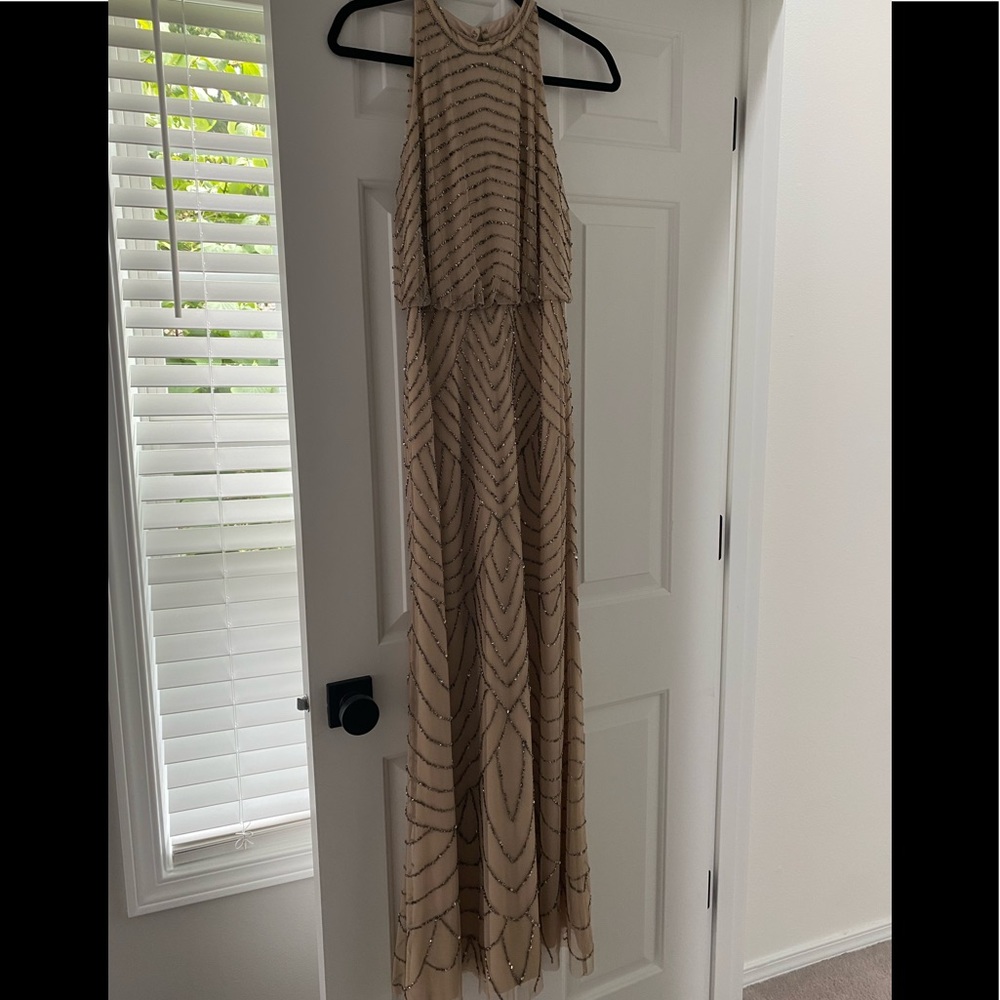 Adrianna Papell Sequin floor length gown